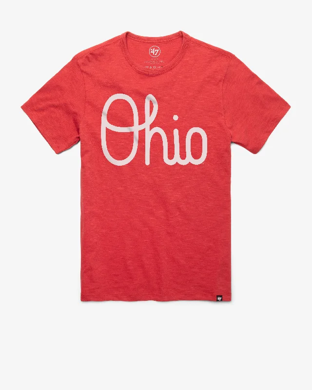 moisture-wicking short sleeve shirt -OHIO STATE BUCKEYES VINTAGE GRIT '47 SCRUM TEE