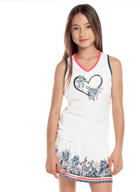 short sleeve t-shirt with inspirational quotes -Palms D'amour Tank