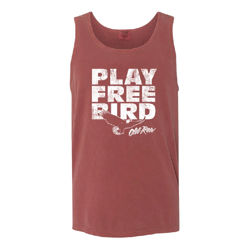 stylish short sleeve t-shirt -Play Free Bird Tank Top