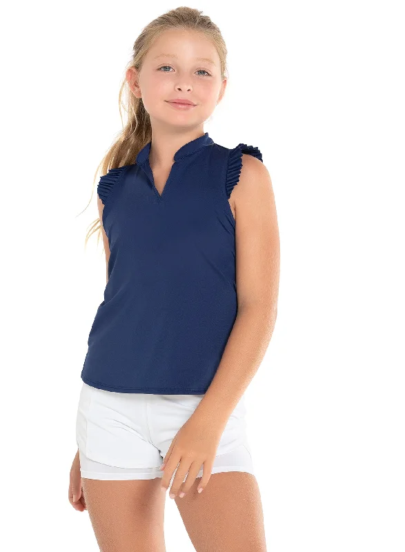 fitted short sleeve shirt for a tailored look -Pleat Me Up Tank