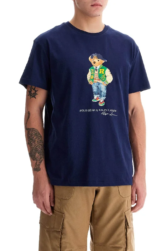 short sleeve shirts with pocket -Polo Ralph Lauren Classic Fit T-Shirt With Polo Bear Print