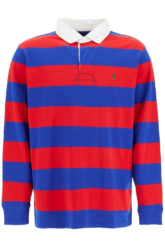 comfortable short sleeve t-shirt for lounging -Polo Ralph Lauren Men's Long-Sleeved Striped Polo Shirt For