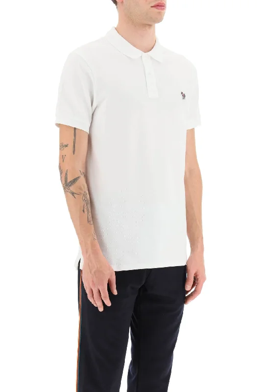 short sleeve shirt for running -Ps Paul Smith Organic Cotton Slim Fit Polo Shirt