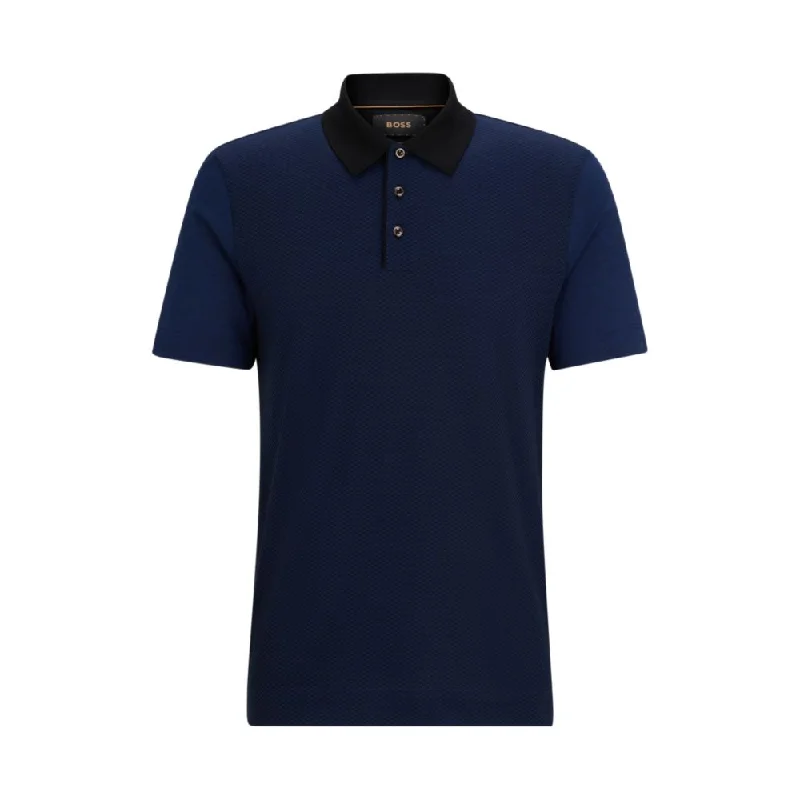 stylish short sleeve cotton t-shirt -Regular-fit polo shirt in cotton and silk