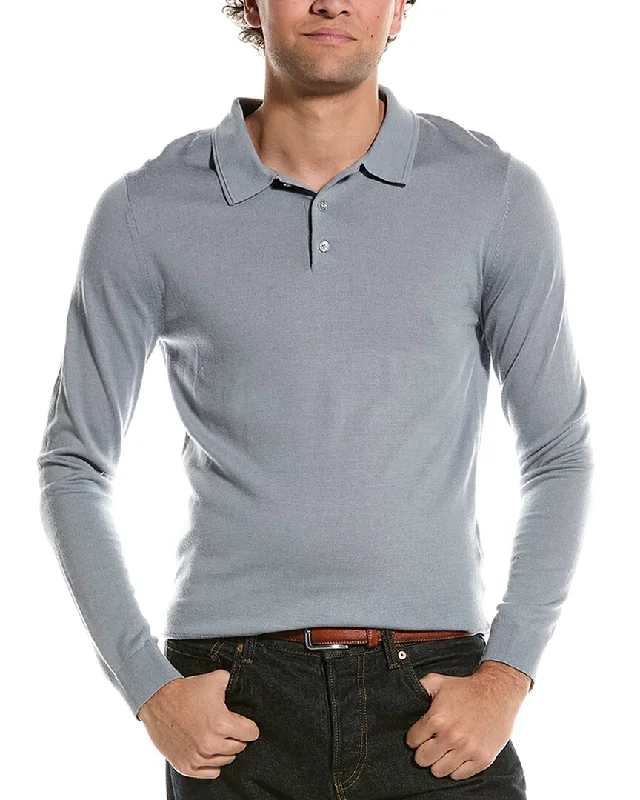 custom short sleeve t-shirt -Reiss Trafford Merino Wool Polo Shirt