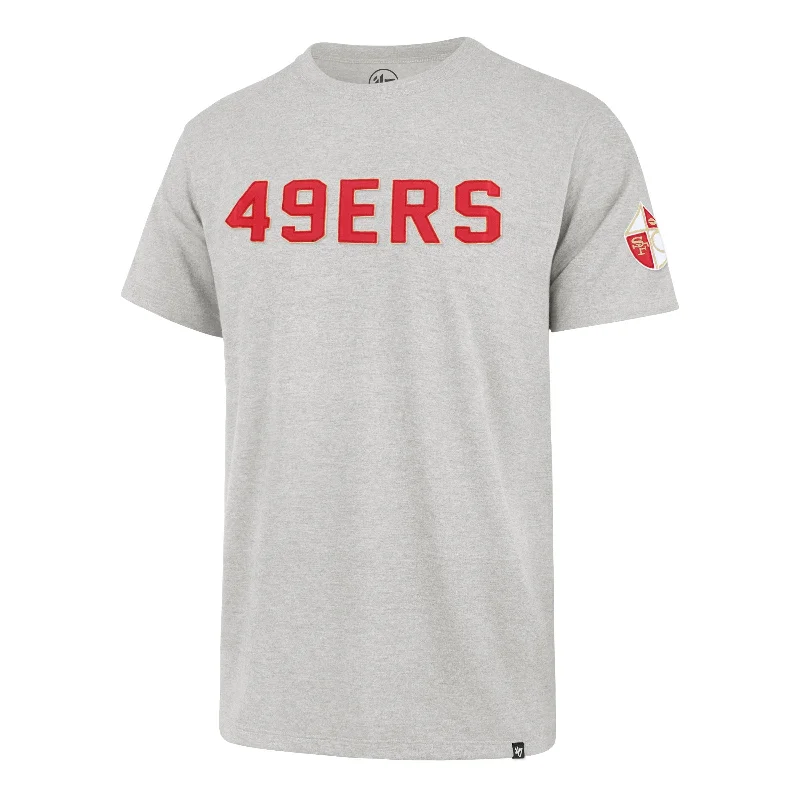 cool print short sleeve t-shirt for men -SAN FRANCISCO 49ERS HISTORIC FRANKLIN '47 FIELDHOUSE TEE