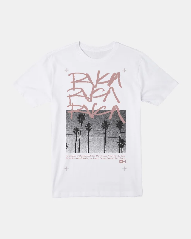 short sleeve t-shirt for light exercise -Scrawls Tee - White