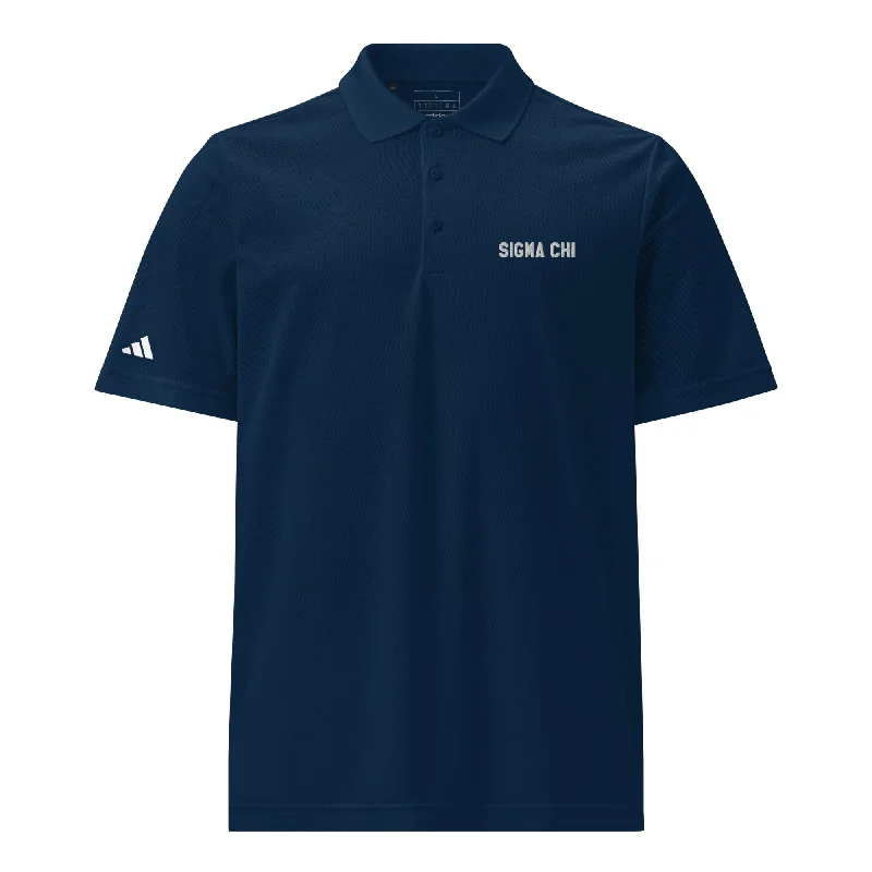 summer short sleeve t-shirt for gym -Sigma Chi Polo by Adidas