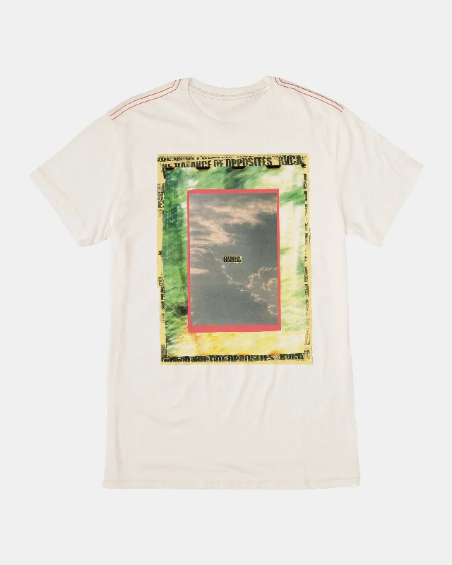 short sleeve t-shirt with bold graphics -Skygate Tee - Antique White