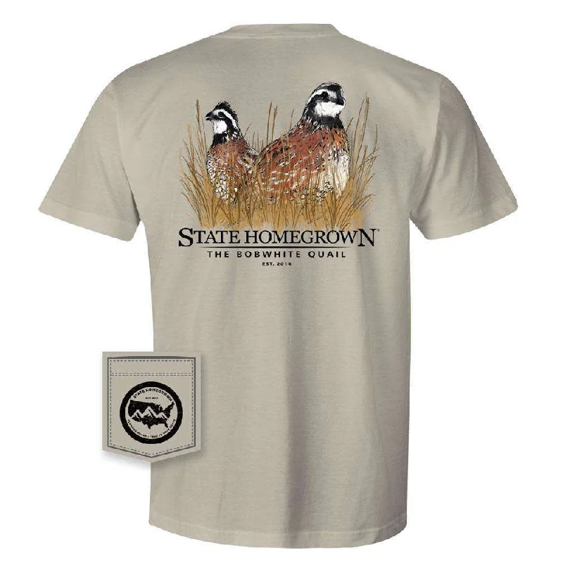 athletic short sleeve shirt for running -The Bobwhite Quail Tee by State Homegrown