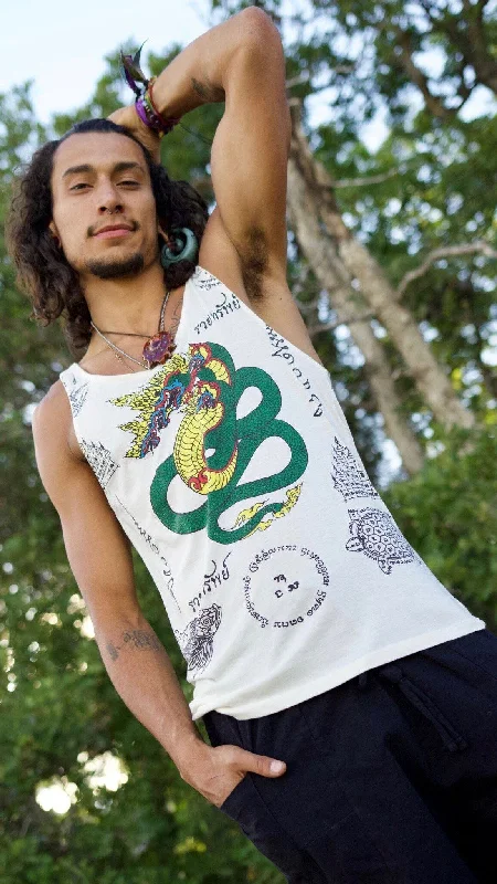 short sleeve shirt for casual outings -Serpent Thai Tank Top