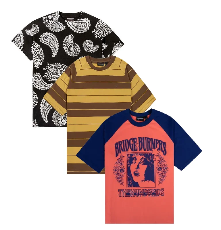 relaxed short sleeve shirt for work -THE HUNDREDS ASSORTED GRAPHIC T-SHIRTS - 100ST09