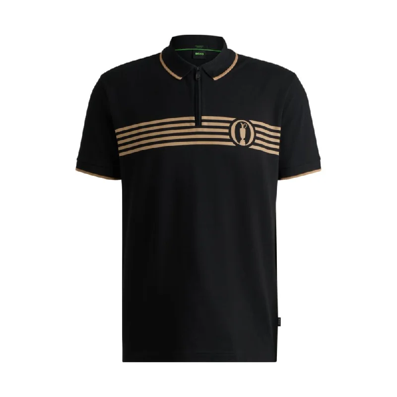 breathable short sleeve t-shirt for men -The Open polo shirt with special artwork