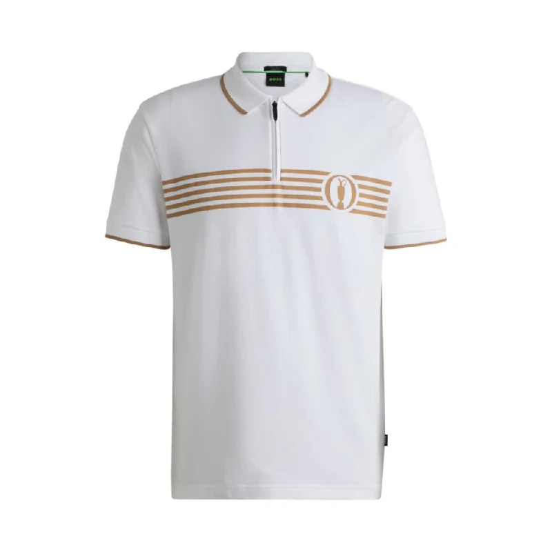 classic short sleeve button-down shirt -The Open polo shirt with special artwork