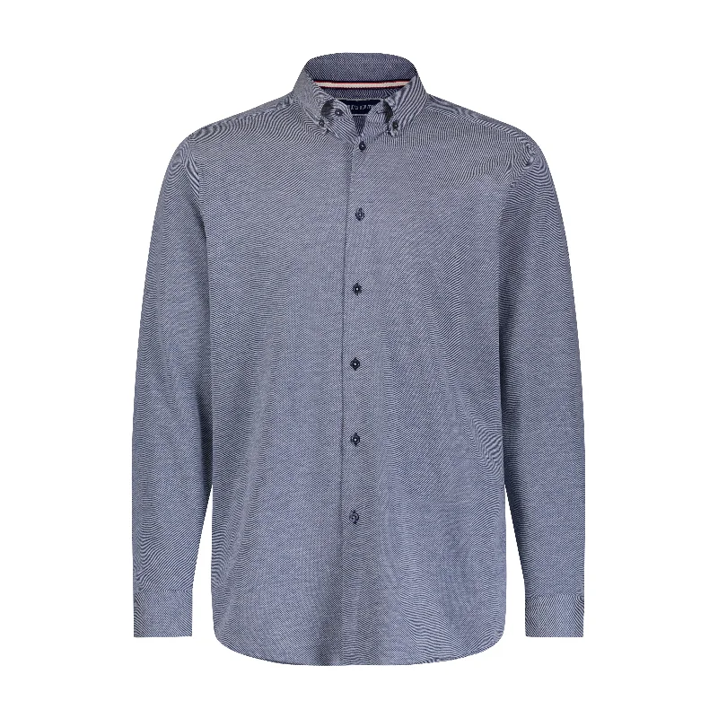 printed button up shirt for casual events -Twill Knit Performance Shirt