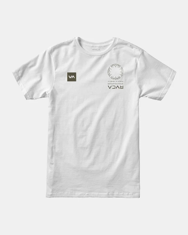 stylish short sleeve t-shirt for hot days -VA Mark Tee - White