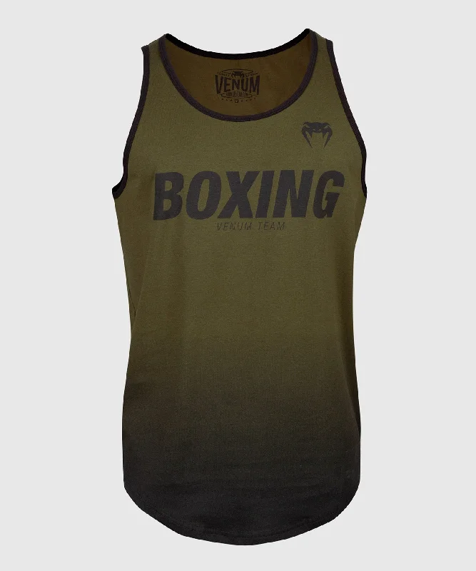 loose fit short sleeve workout shirt -Venum Boxing VT Tank Top - Khaki/Black