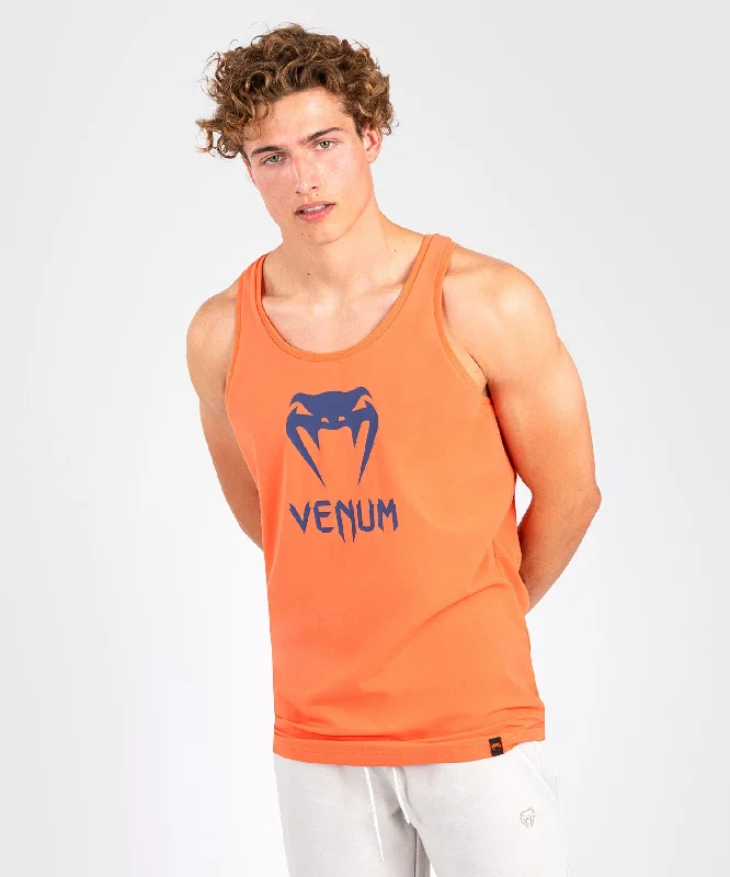 high-end short sleeve shirt for casual events -Venum Classic Tank Top - Orange/Navy Blue