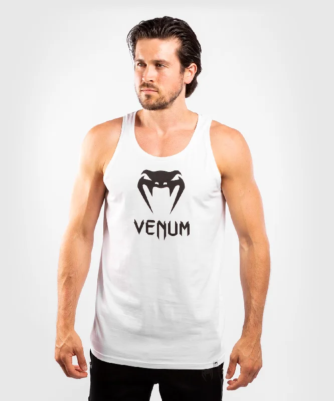 short sleeve graphic tee for women -Venum Classic Tank Top - White