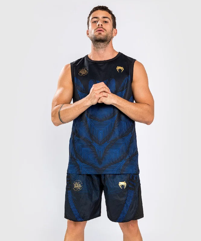 sporty short sleeve t-shirt with designs -Venum Phantom Loma Dry Tech Tank Top - Black/Blue