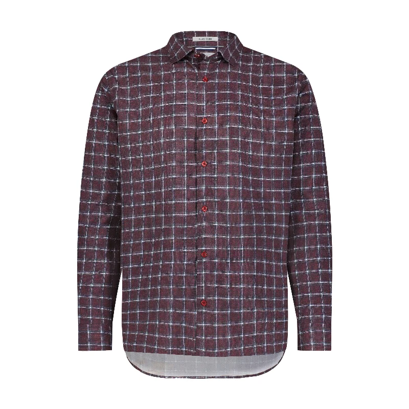 stylish shirt for casual Fridays -Window Pane Printed Shirt