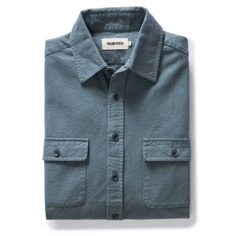 short sleeve cotton shirt for men -The Yosemite Shirt in Slate