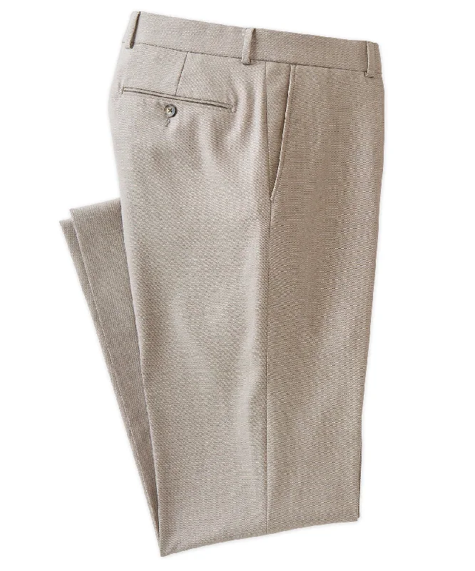 formal pants for weekend wear -Dunhill Mouline Flat-Front Trouser