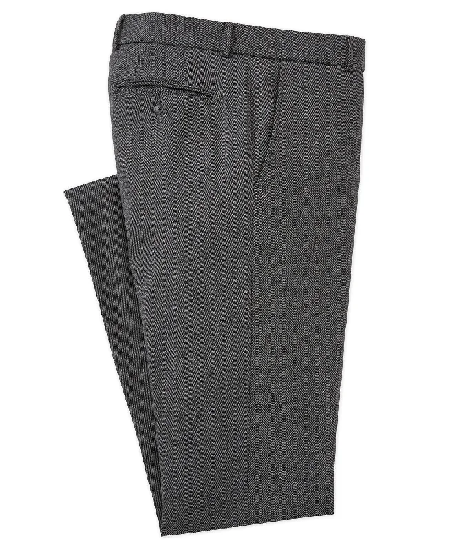 women’s sweatpants for lounging -Stretch Raised Twill Flat-Front Trouser