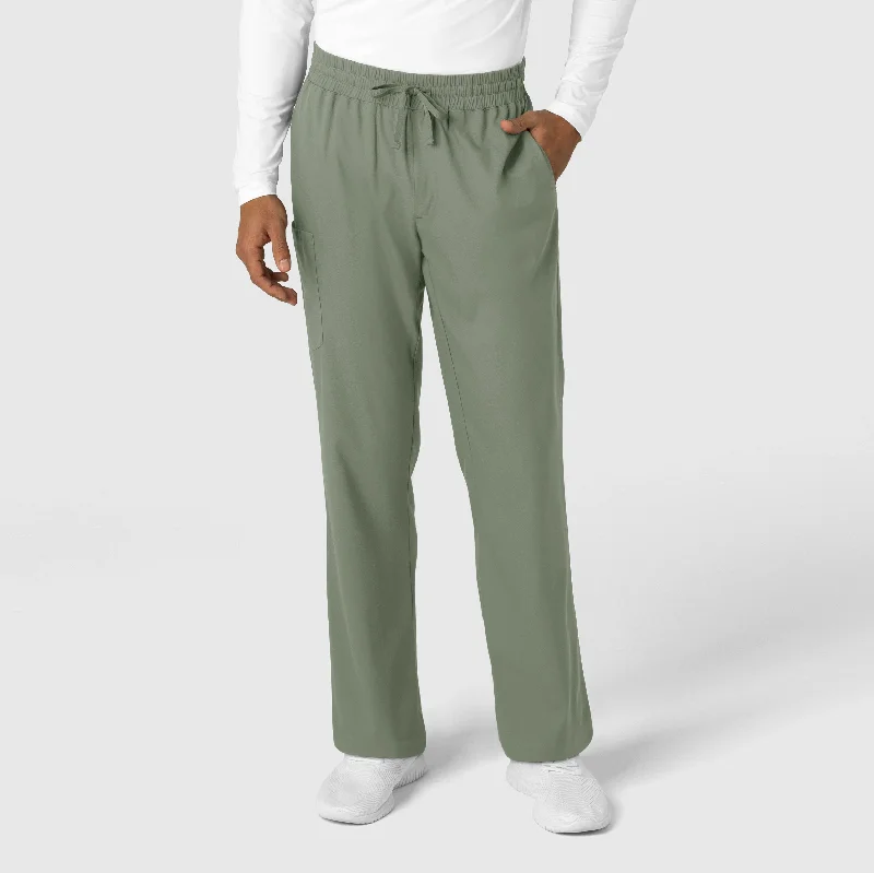 women’s pants with belt loops -Boundless Men's Straight Leg Scrub Pant - Sage