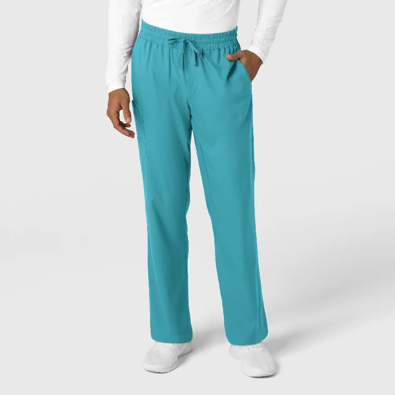 women’s comfortable yoga pants -Boundless Men's Straight Leg Scrub Pant - Teal