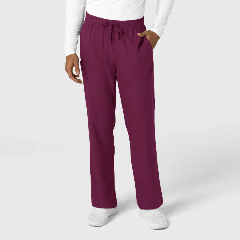 high-end pants for men’s fashion -Boundless Men's Straight Leg Scrub Pant - Wine