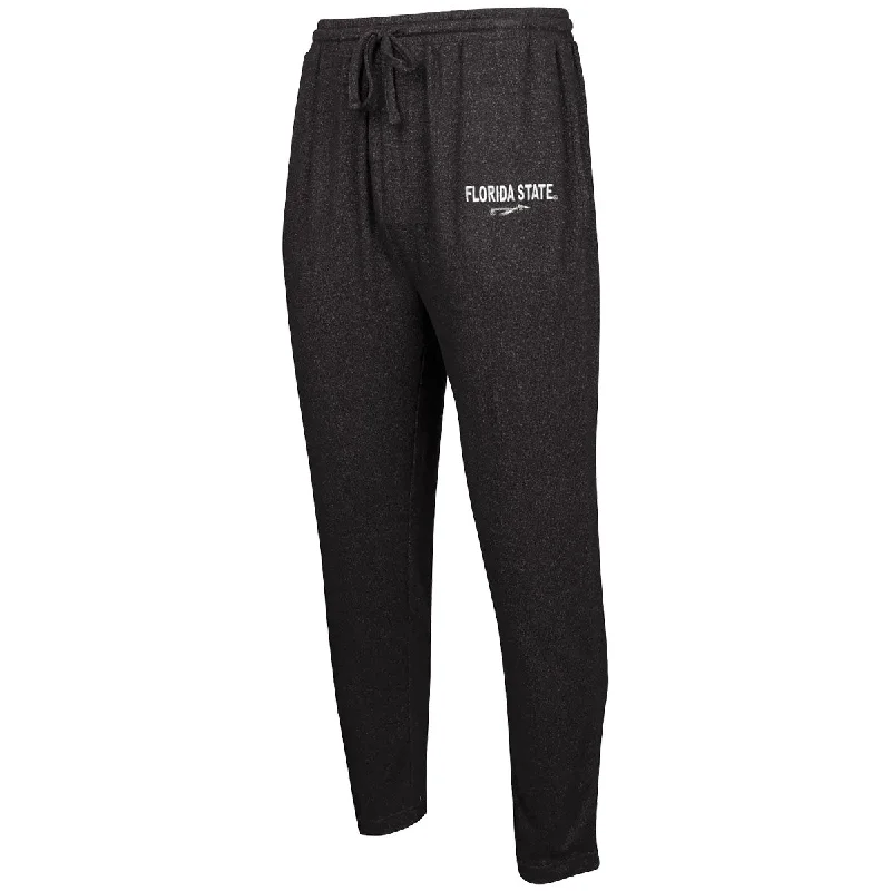 comfortable pants for everyday wear -Concept Sports Men's Florida State/Spear Logo Hacci Pant - Black