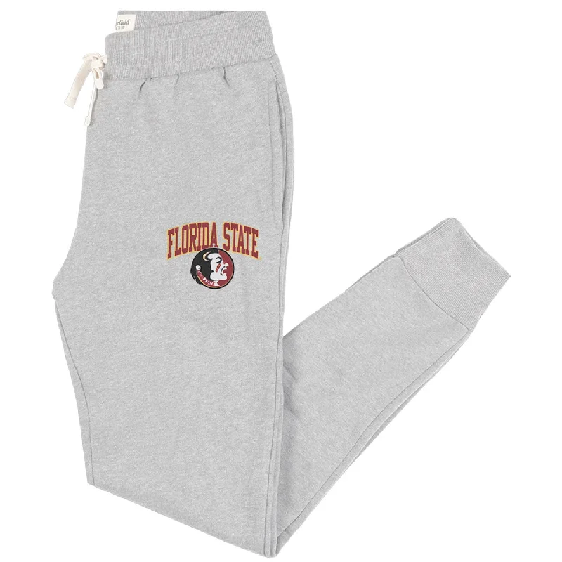 men’s relaxed fit trousers -Homefield Men's Vault Florida State/Seminole Logo Tri-blend Jogger Pants - Ash