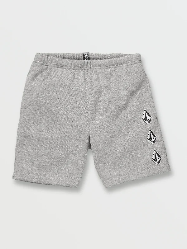 high-end pants for men’s fashion -Little Boys Iconic Stone Fleece Shorts - Heather Grey