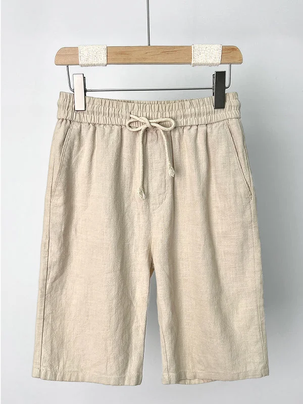 men's cargo pants for everyday wear -Men's Casual Cotton and Linen Shorts