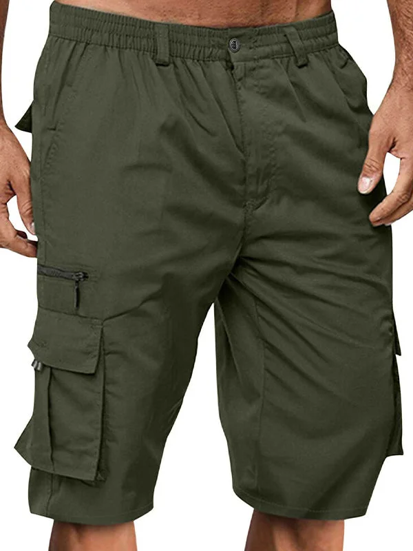 stylish cargo pants for men -Men's Casual Multi-Pocket Cargo Shorts