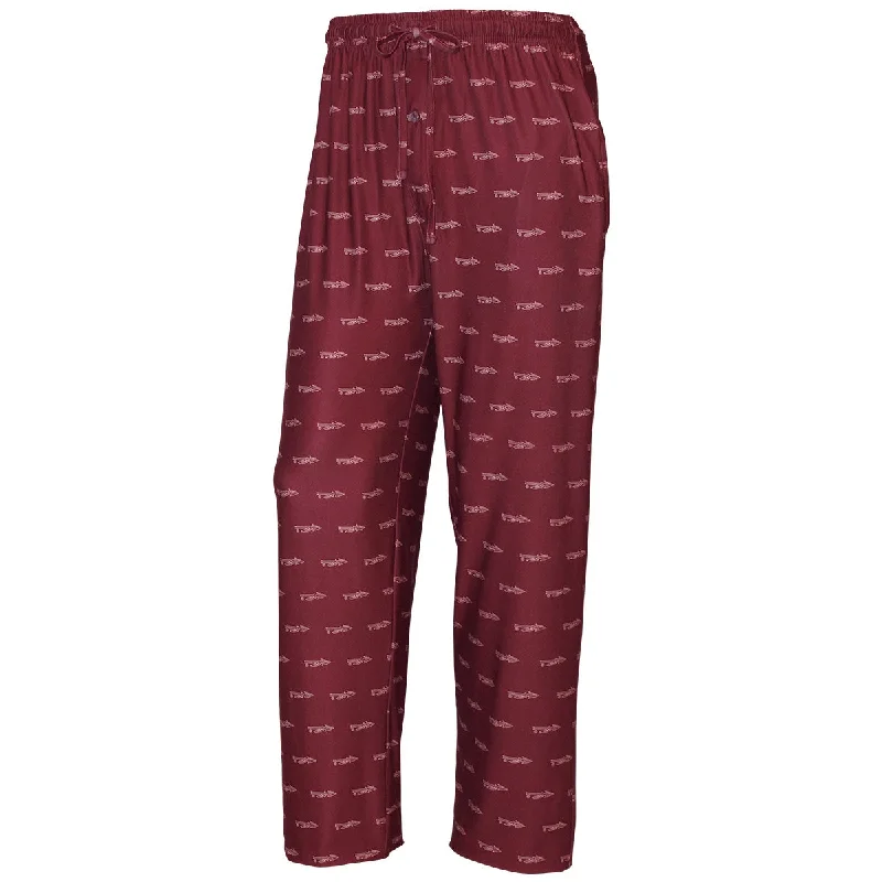 slim fit lounge pants for men -Concepts Sport Men's Spear All-Over Print Jersey Pant - Garnet