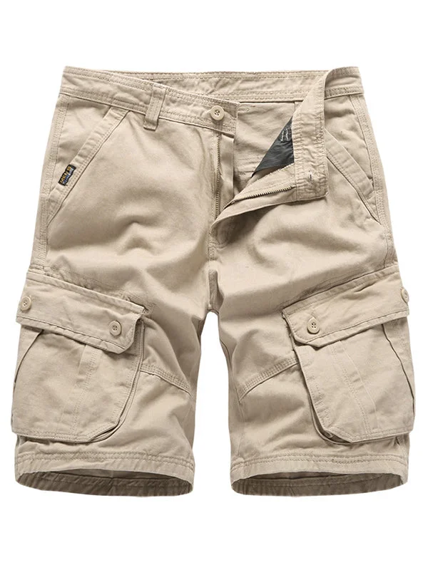 functional pants for sportswear -Men's Loose Cargo Shorts with 6 Pockets