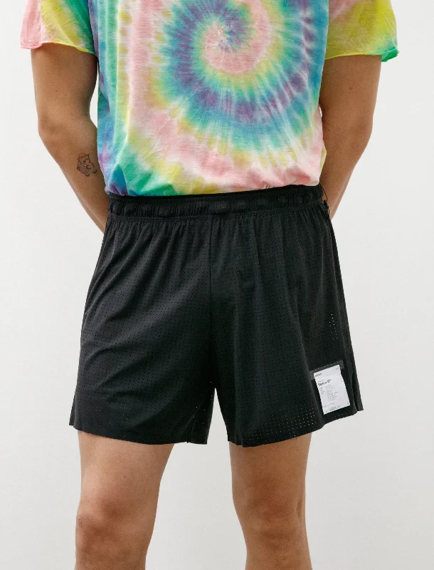 cozy fleece pants for men -Space-O 5" Shorts Black