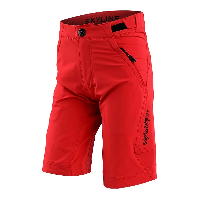 men's business pants -Youth Skyline Short Shell Mono Fiery Red