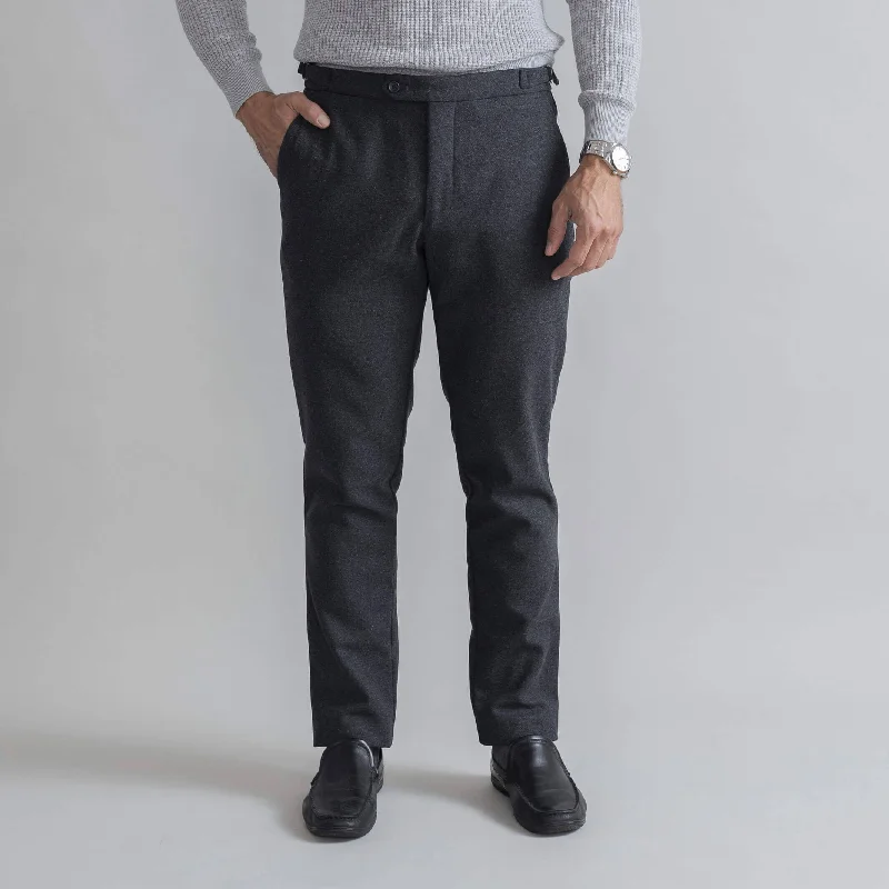 high-waisted pants for business -The Charcoal Wool Richmond Dress Chino Custom Pant