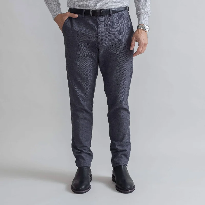 cozy denim pants for winter -The Dark Grey Brushed Cotton Richmond Dress Chino Custom Pant