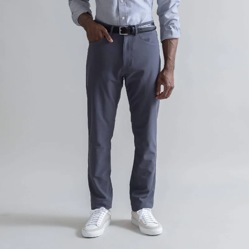 men’s slim fit denim pants -The Dark Grey Performance Stretch Franklin 5 Pocket Custom Pant