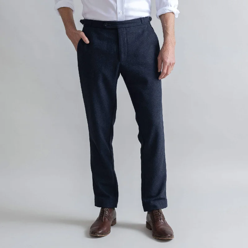 fitted pants for business casual -The Navy Wool Richmond Dress Chino Custom Pant