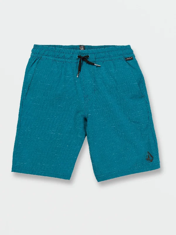 fleece sweatpants for women -Big Boys Understoned Elastic Waist Hybrid Shorts - Ocean Teal